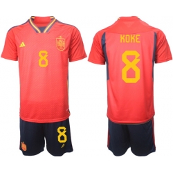 Men FIFA 2022 Spain Soccer Jersey 013