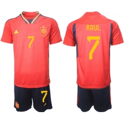Men FIFA 2022 Spain Soccer Jersey 015