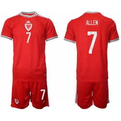 WALES 2022 World Cup Soccer Jersey #7 ALLEN