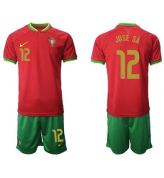 Portugal 2022 World Cup Soccer Jersey #12 JOSE SA RED