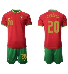Portugal 2022 World Cup Soccer Jersey #20 CANCELO RED