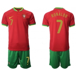 Portugal 2022 World Cup Soccer Jersey #7 Cristiano Ronaldo Red