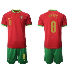 Portugal 2022 World Cup Soccer Jersey #8 NEVES RED