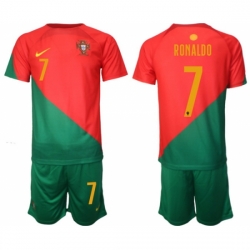 Youth FIFA 2022 Portugal Cristiano Ronaldo Soccer Red Jersey