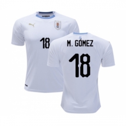Uruguay #18 M.Gomez Away Soccer Country Jersey
