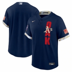 Men's Oakland Athletics Blank Nike Navy 2021 MLB All-Star Game Replica Jersey