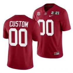 Alabama Crimson Tide Custom Crimson 2021 Rose Bowl Champions College Football Playoff College Football Playoff Jersey