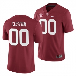 Alabama Crimson Tide Custom Crimson College Football Men's Home Game Jersey
