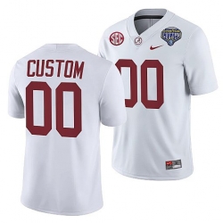 Alabama Crimson Tide Custom White 2021 Cotton Bowl College Football Playoff Jersey