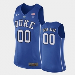 Duke Blue Devils Custom Royal Authentic Performace College Basketball Jersey