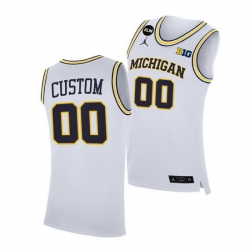 Michigan Wolverines Custom 2021 Big Ten Regular Season Champions Blm White Jersey