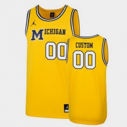 Michigan Wolverines Custom Maize Replica 1989 Throwback College Basketball Jersey
