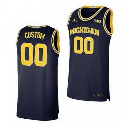 Michigan Wolverines Custom Navy Limited Basketball Jersey