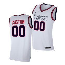 Gonzaga Bulldogs Custom White Replica 2020 21 College Basketball Jersey