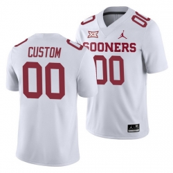 Oklahoma Sooners Custom White College Football Men'S Jersey