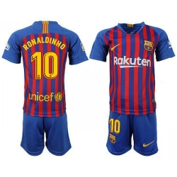 Nike Barcelona Ronaldinho #10 Soccer Jersey