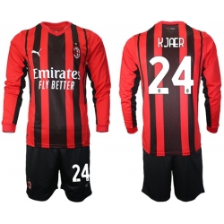 Men AC Milan Long Sleeve Soccer Jerseys 504