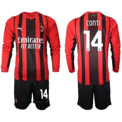 Men AC Milan Long Sleeve Soccer Jerseys 507