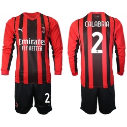 Men AC Milan Long Sleeve Soccer Jerseys 513
