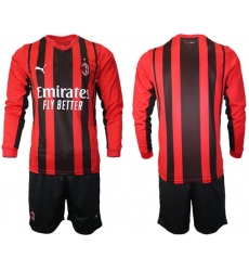 Men AC Milan Long Sleeve Soccer Jerseys 514