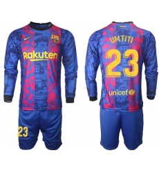 Men Barcelona Long Sleeve Soccer Jerseys 501