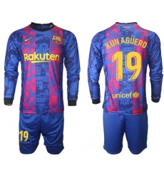 Men Barcelona Long Sleeve Soccer Jerseys 505