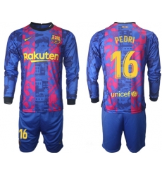 Men Barcelona Long Sleeve Soccer Jerseys 507