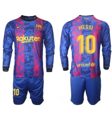 Men Barcelona Long Sleeve Soccer Jerseys 513