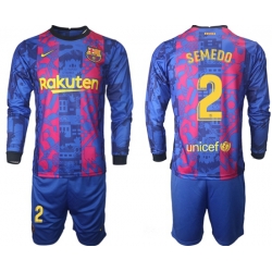Men Barcelona Long Sleeve Soccer Jerseys 521
