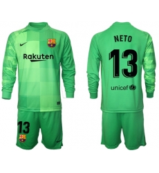 Men Barcelona Long Sleeve Soccer Jerseys 524