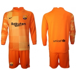 Men Barcelona Long Sleeve Soccer Jerseys 532