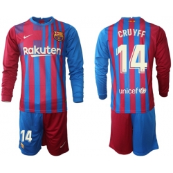 Men Barcelona Long Sleeve Soccer Jerseys 570