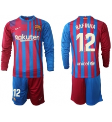Men Barcelona Long Sleeve Soccer Jerseys 573