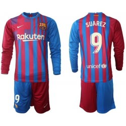Men Barcelona Long Sleeve Soccer Jerseys 577