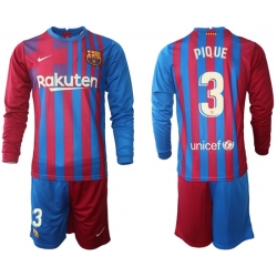 Men Barcelona Long Sleeve Soccer Jerseys 584