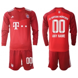 Men Bayern Long Sleeve Soccer Jerseys 539 Customized