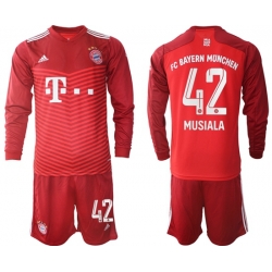 Men Bayern Long Sleeve Soccer Jerseys 540