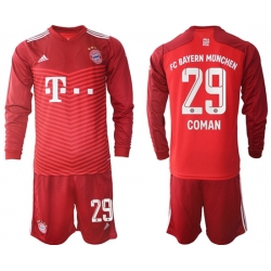 Men Bayern Long Sleeve Soccer Jerseys 541