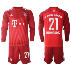 Men Bayern Long Sleeve Soccer Jerseys 543