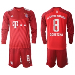 Men Bayern Long Sleeve Soccer Jerseys 548
