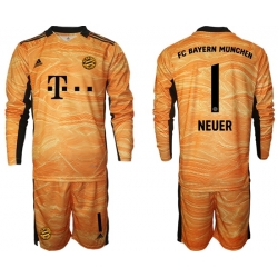Men Bayern Long Sleeve Soccer Jerseys 558