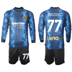 Men Inter Milan Long Sleeve Soccer Jerseys 502