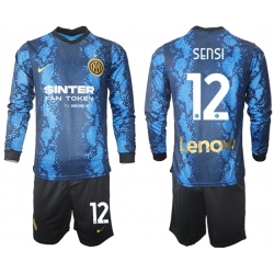 Men Inter Milan Long Sleeve Soccer Jerseys 510