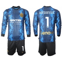 Men Inter Milan Long Sleeve Soccer Jerseys 519
