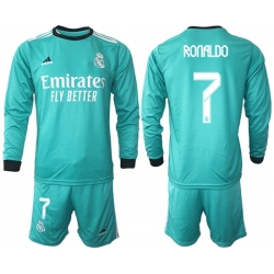 Men Real Madrid Long Sleeve Soccer Jerseys 512