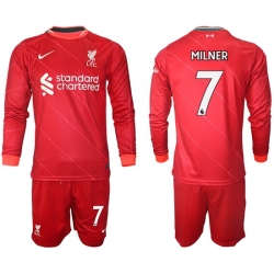 Men Liverpool Long Sleeve Soccer Jerseys 544