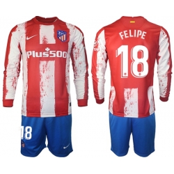 Men Atletico de Madrid Long Sleeve Soccer Jerseys 510