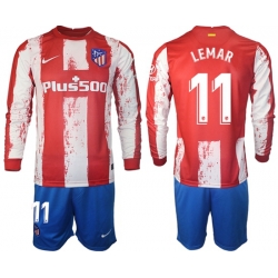 Men Atletico de Madrid Long Sleeve Soccer Jerseys 516