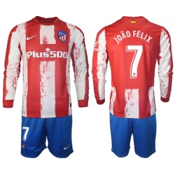 Men Atletico de Madrid Long Sleeve Soccer Jerseys 521