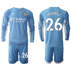 Men Manchester City Long Sleeve Soccer Jerseys 502